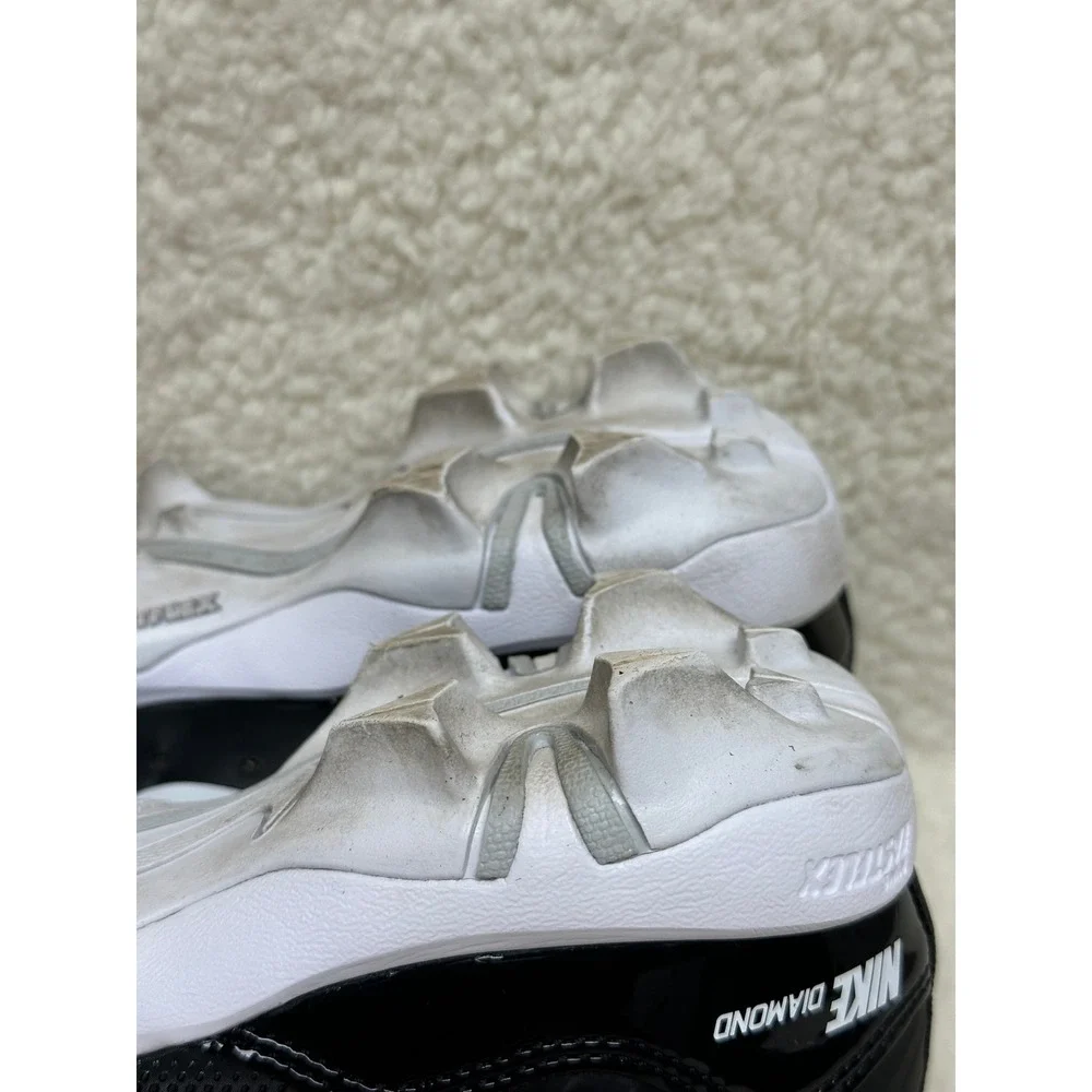 Nike Alpha Huarache Cleats Black White DJ6525-001 Youth 5.5Y